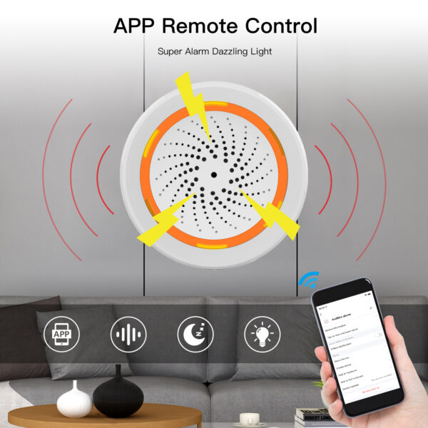 Zigbee 90dB Loud Alarm with 18 Alarm Ringtones - Image 3