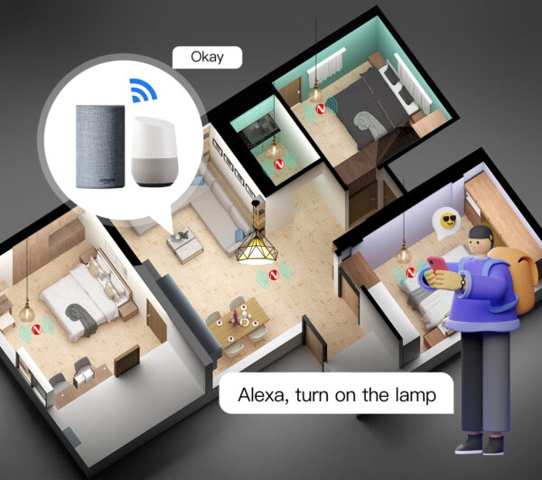 VOICE CONTROL VIA ALEXA GOOGLE HOME