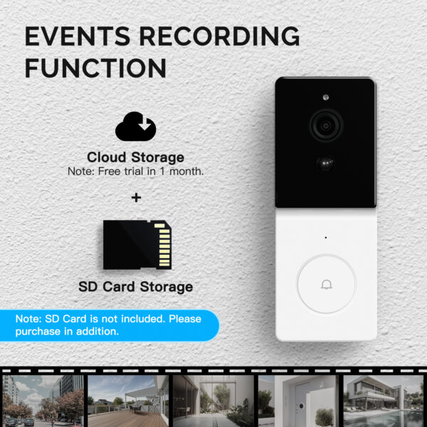 Doorbell Deal - MOES Tuya Smart  Video Doorbell | Wi-Fi | Bluetooth/Zigbee Gateway | 128 GB microSD I Alarm Package - Image 4