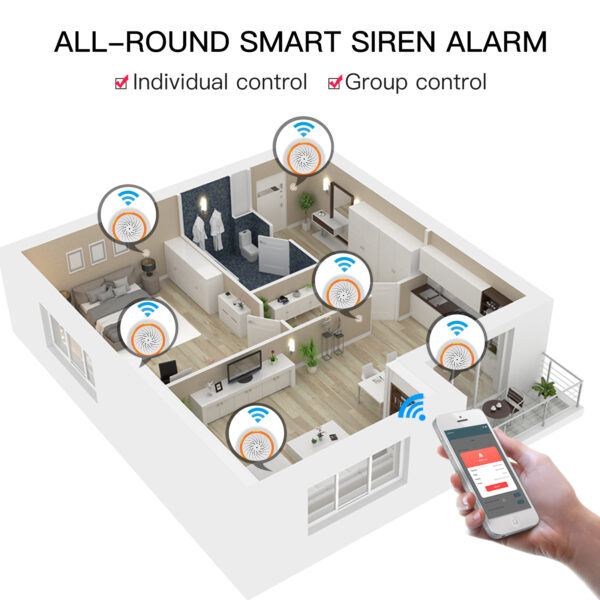 Zigbee 90dB Loud Alarm with 18 Alarm Ringtones - Image 4