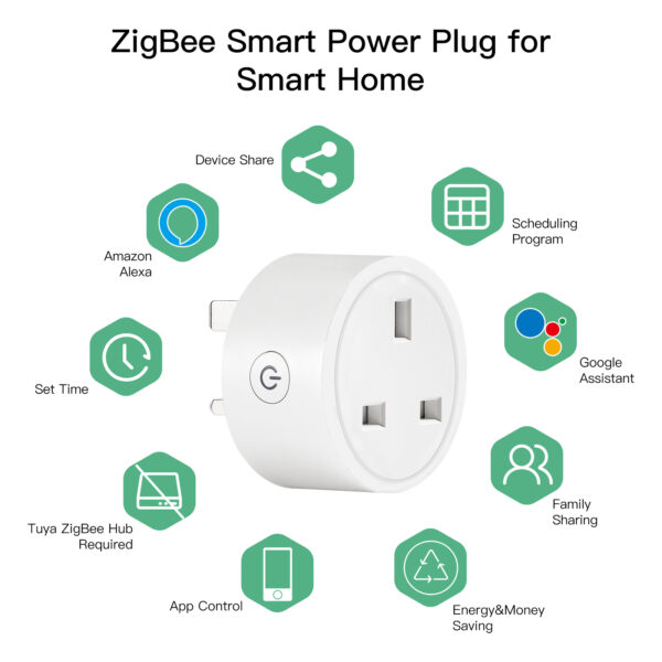 Home Energy Deal  -  ZigBee Tuya Socket Power Plug 16A Smart APP Wireless Socket Outlet Functional Energy Monitor Time I Zigbee Radiator Valve I Zigbee Gateway - Image 5