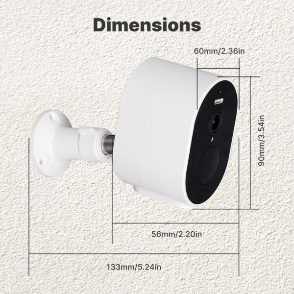 MOES WiFi Smart Outdoor Camera HD 3MP Sound Motion Detection Color Night Vision Two-Way Audio Security Monitor - Image 4