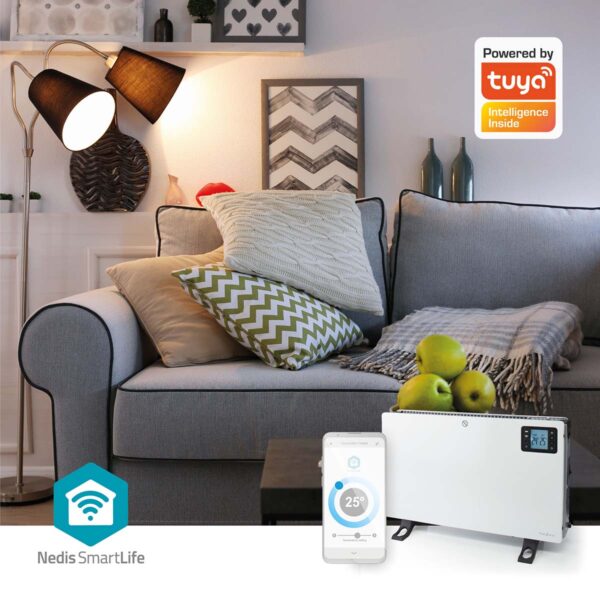 Nedis SmartLife Convection Heater | Wi-Fi | 200mm0 W | 3 Heat Settings | LCD | 5 - 37C | Adjustable thermostat | White - Image 9