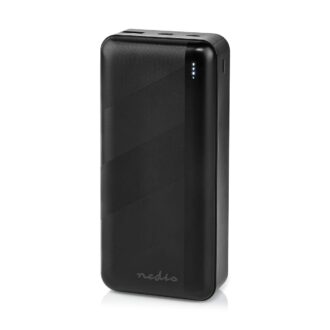Nedis Powerbank | 30000 mAh | 1.5 / 2.0 / 3.0 A | Number of outputs: 2 | Output connection: 1x USB-A / 1x USB --C | Input connection: 1x Micro USB / 1x USB-C | PD3.0 20W | Lithium-Polymer