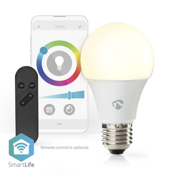 Nedis SmartLife Full Colour LED Bulb | Wi-Fi | E27 | 806 lm | 9 W | RGB / Warm to Cool White | 2700 - 6500 K | Android/ IOS | Bulb | 1 pcs - Image 5