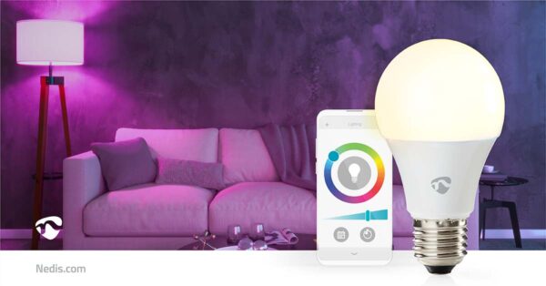 Nedis SmartLife Full Colour LED Bulb | Wi-Fi | E27 | 806 lm | 9 W | RGB / Warm to Cool White | 2700 - 6500 K | Android/ IOS | Bulb | 1 pcs - Image 8