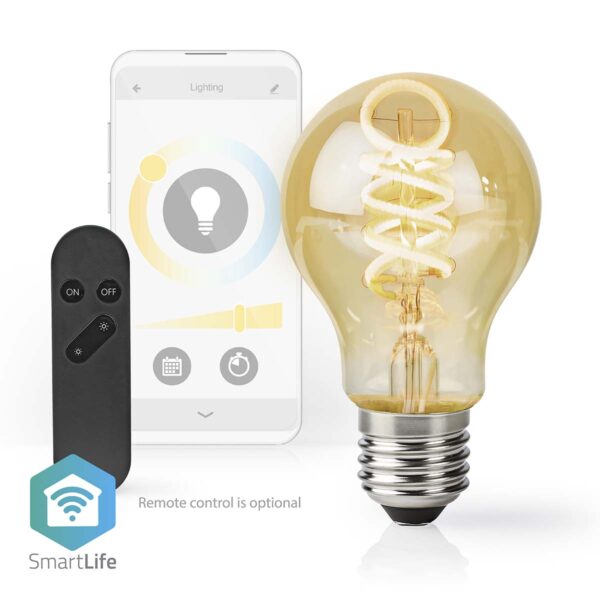 Nedis SmartLife LED Filament Bulb | Wi-Fi | E27 | 360 lm | 4.9 W | Warm to Cool White | 1800 - 6500 K | Glass | Android / IOS | Bulb | 1 pcs - Image 5