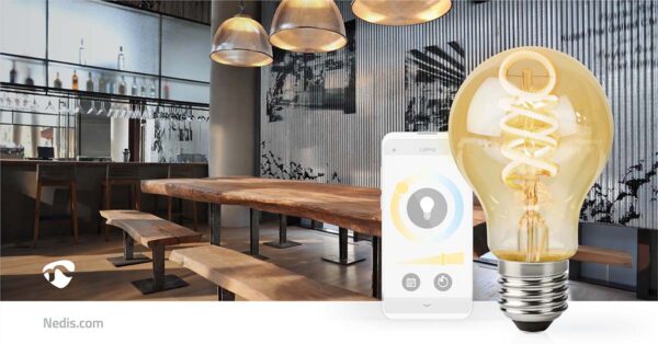 Nedis SmartLife LED Filament Bulb | Wi-Fi | E27 | 360 lm | 4.9 W | Warm to Cool White | 1800 - 6500 K | Glass | Android / IOS | Bulb | 1 pcs - Image 8
