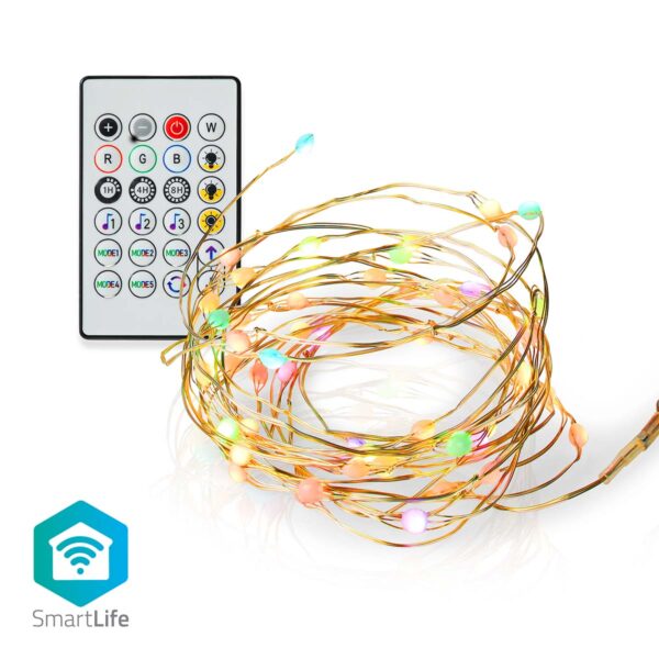 Nedis SmartLife LED Strip | Wi-Fi | Multi Colour | SMD | 5.00 m | IP20 | 2700 - 6500 K | 400 lm | Android / IOS - Image 5