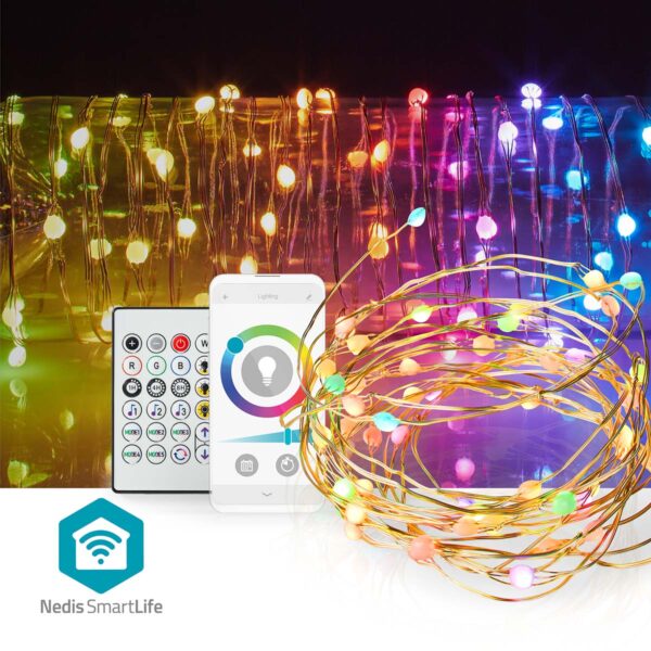 Nedis SmartLife LED Strip | Wi-Fi | Multi Colour | SMD | 5.00 m | IP20 | 2700 - 6500 K | 400 lm | Android / IOS
