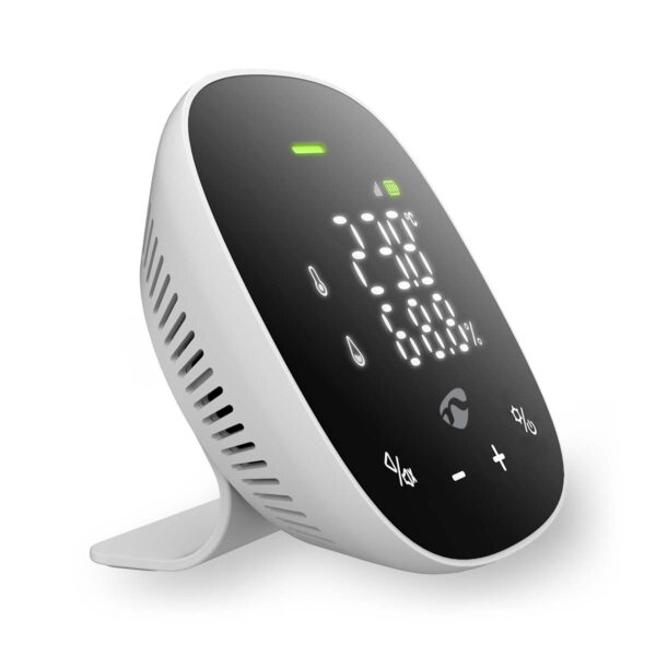 Nedis SmartLife Air Quality Monitor | Wi-Fi | Including display | Carbon Dioxide (CO2) / Humidity / Temperature | Android / IOS | Black / White - Image 5