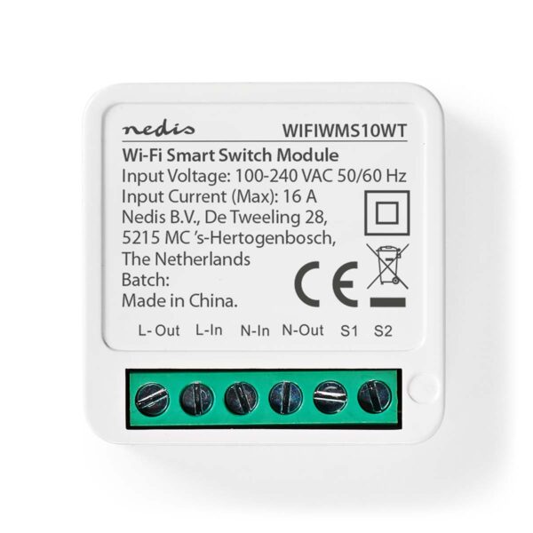 Nedis SmartLife Power Switch | Wi-Fi | 3680 W | Terminal Connection | App available for: Android / IOS - Image 2