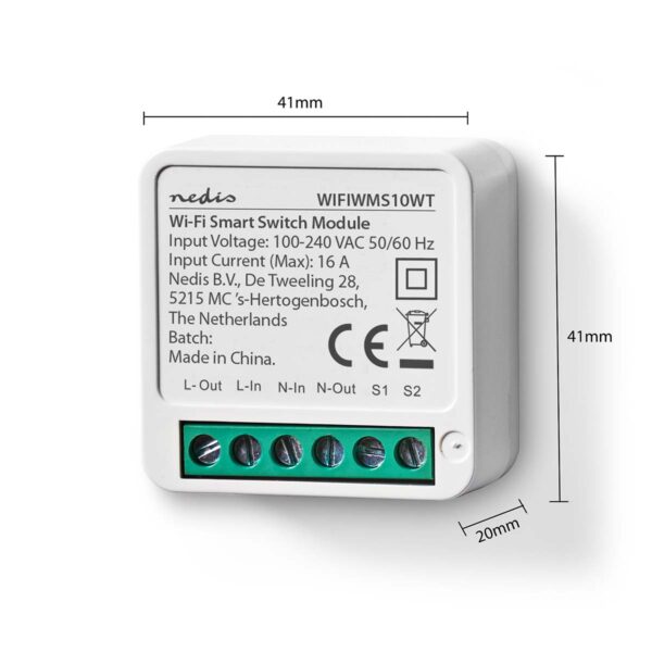 Nedis SmartLife Power Switch | Wi-Fi | 3680 W | Terminal Connection | App available for: Android / IOS - Image 6