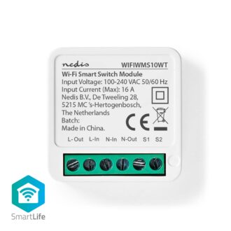 Nedis SmartLife Power Switch | Wi-Fi | 3680 W | Terminal Connection | App available for: Android / IOS