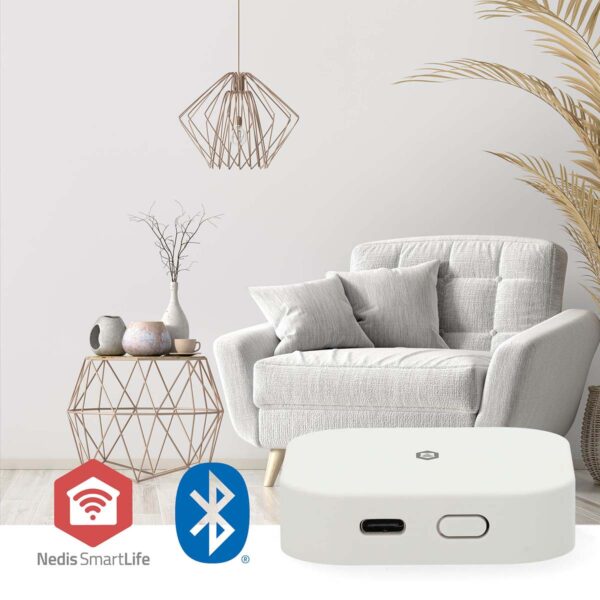 Nedis SmartLife Gateway | Bluetooth / Zigbee 3.0 | 50 Devices | USB Powered | Android / IOS | White - Image 4