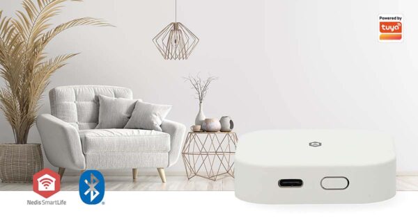 Nedis SmartLife Gateway | Bluetooth / Zigbee 3.0 | 50 Devices | USB Powered | Android / IOS | White - Image 6