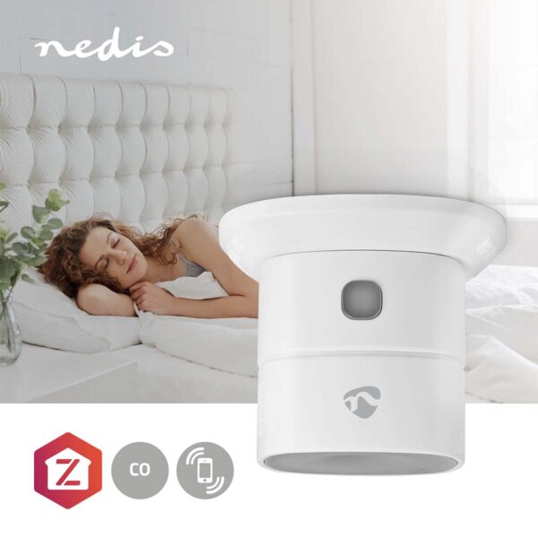 Nedis SmartLife CO Detector | Zigbee 3.0 | Battery Powered | Sensor life cycle: 10 year | EN 50291 | Android / IOS | With test button | 85 dB | White - Image 7