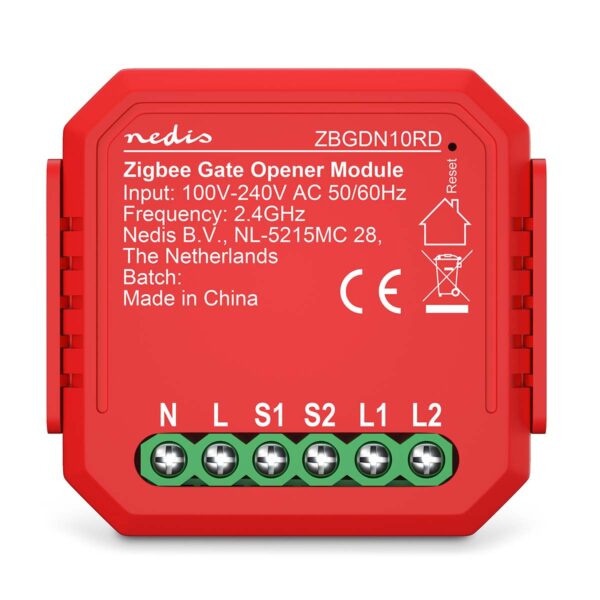 Nedis SmartLife Power Switch | Zigbee 3.0 | 2.5 W | Garage Door / Terminal Connection | App available for: Android / IOS - Image 2