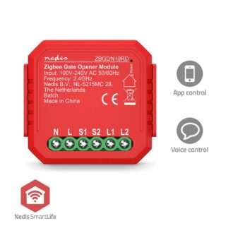 Nedis SmartLife Power Switch | Zigbee 3.0 | 2.5 W | Garage Door / Terminal Connection | App available for: Android / IOS