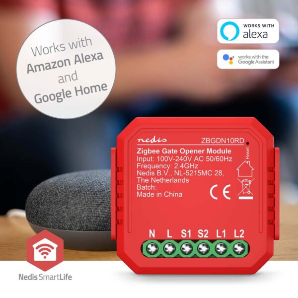 Nedis SmartLife Power Switch | Zigbee 3.0 | 2.5 W | Garage Door / Terminal Connection | App available for: Android / IOS - Image 5