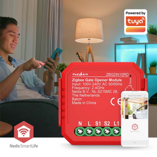 Nedis SmartLife Power Switch | Zigbee 3.0 | 2.5 W | Garage Door / Terminal Connection | App available for: Android / IOS - Image 6