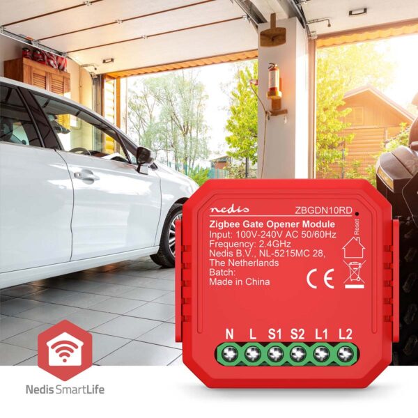 Nedis SmartLife Power Switch | Zigbee 3.0 | 2.5 W | Garage Door / Terminal Connection | App available for: Android / IOS - Image 4