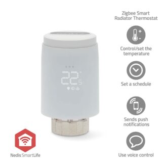 Nedis SmartLife Radiator Control | Zigbee 3.0 | Battery Powered | LED | Android / IOS
