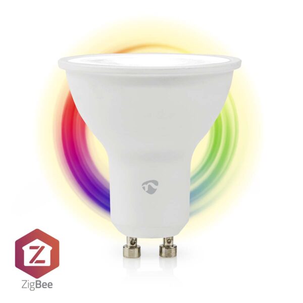 Nedis SmartLife Full Colour LED Bulb | Zigbee 3.0 | GU10 | 345 lm | 4.7 W | RGB / Warm to Cool White | 220mm0 - 6500 K | Android / IOS | Spot | 1 pcs