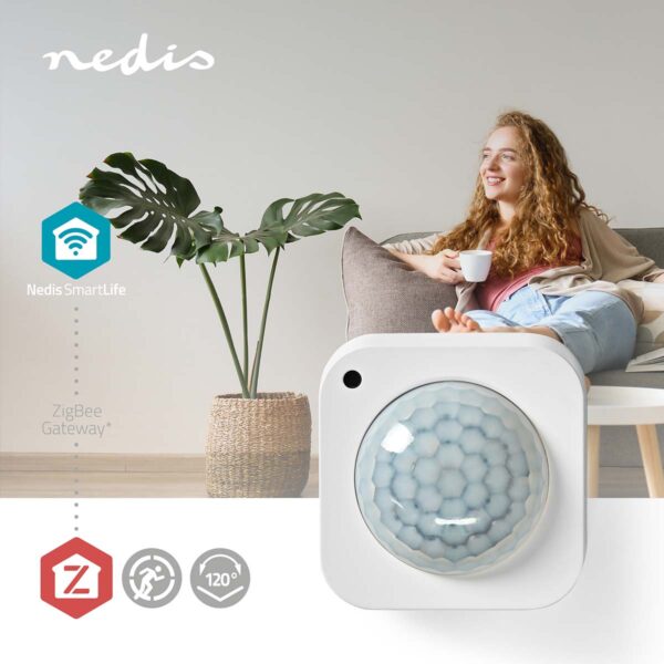 Nedis SmartLife Motion Sensor | Zigbee 3.0 | Battery Powered / USB Powered | Detector angle: 100 | Detector range: 7 m | Max. battery life: 24 Months | White - Image 6