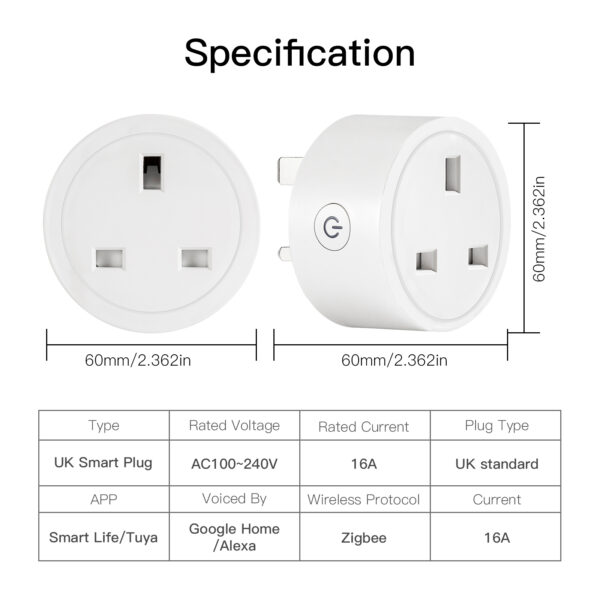Home Energy Deal  -  ZigBee Tuya Socket Power Plug 16A Smart APP Wireless Socket Outlet Functional Energy Monitor Time I Zigbee Radiator Valve I Zigbee Gateway - Image 6