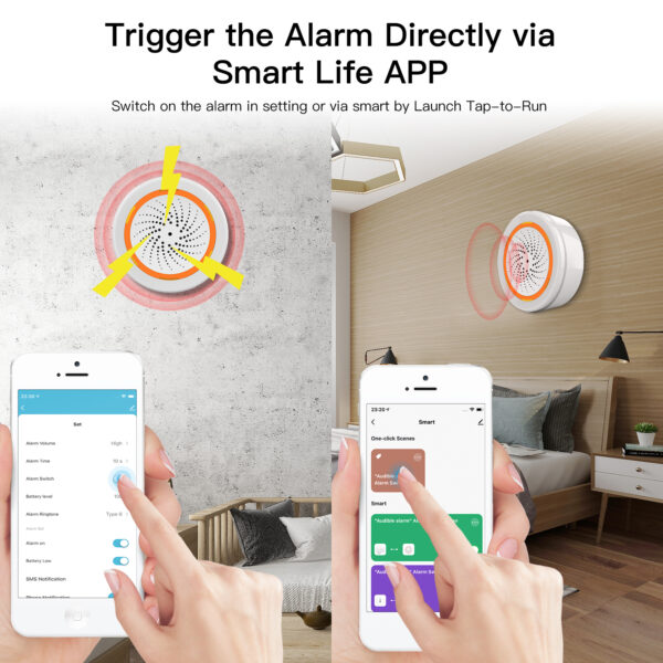 Zigbee 90dB Loud Alarm with 18 Alarm Ringtones - Image 5