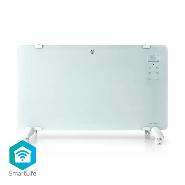 Nedis SmartLife Convection Heater | Wi-Fi | Suitable for bathroom | Glass Panel | 2000 W | 2 Heat Settings | LED | 15 - 35 °C | Adjustable thermostat | White - Image 5
