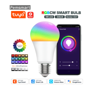 Pemsmart ZigBee Smart LED Light Bulb Energy Efficient E27 Dimmable RGB White Color Lamp 806Lm 9W 90-250V