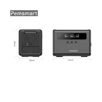 Pemsmart Q2400 Portable Power Station – 2400W Pure Sine Wave | 2304Wh LiFePO4 Battery | UPS Function | Fast Charging & Solar Ready