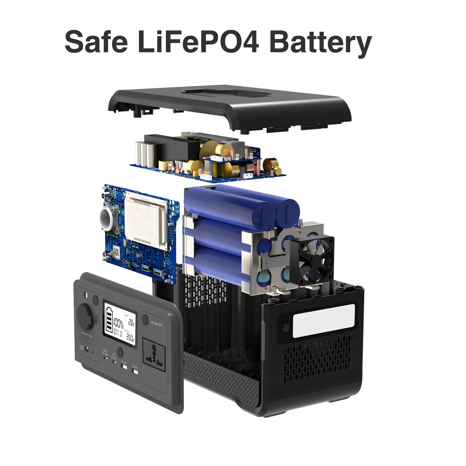 Pemsmart DPS-350D Portable Power Station - 350W, 297.6Wh LiFePO4 - Image 9