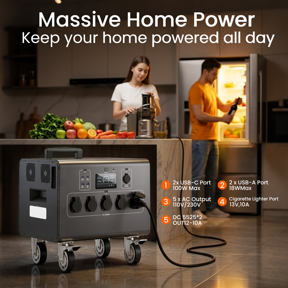 Pemsmart DPS-6000 Portable Power Station - 6000W, 6092.8Wh LiFePO4 - Image 9