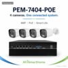 Pemsmart PEM-7404-POE: Four-camera connected security system (product illustration)