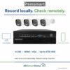 Pemsmart PEM-7404-POE: Local recording and mobile access (product illustration)