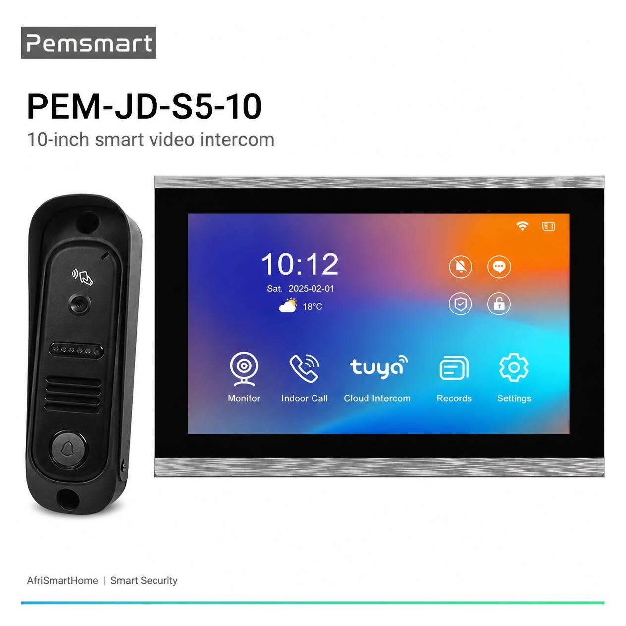 Pemsmart PEM-JD-S5-10: 10-inch monitor and outdoor door station